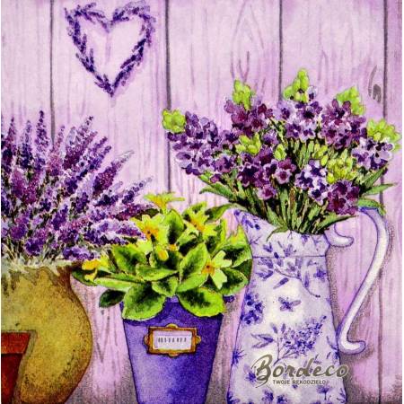 Serwetka decoupage seria TI-FLAIR bukiety fioletowe 33x33cm